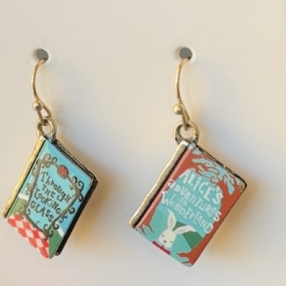 Mini Book Charm Earrings | Alice in Wonderland - Picture 3 of 5